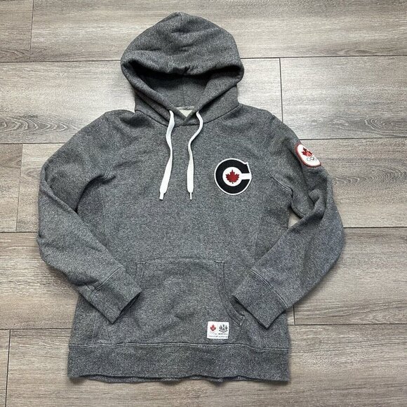 Hudson Bay Co. Canada Size M Women’s Hoodie Sweatshirt Olympics Gray - Picture 1 of 7